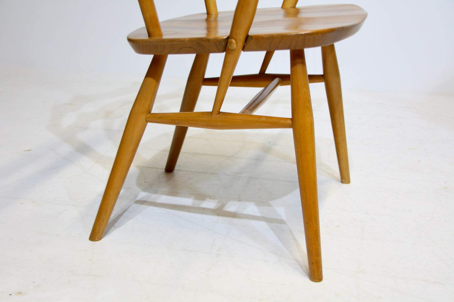 Pair - Ercol Model 493 Carver Chairs - Blonde