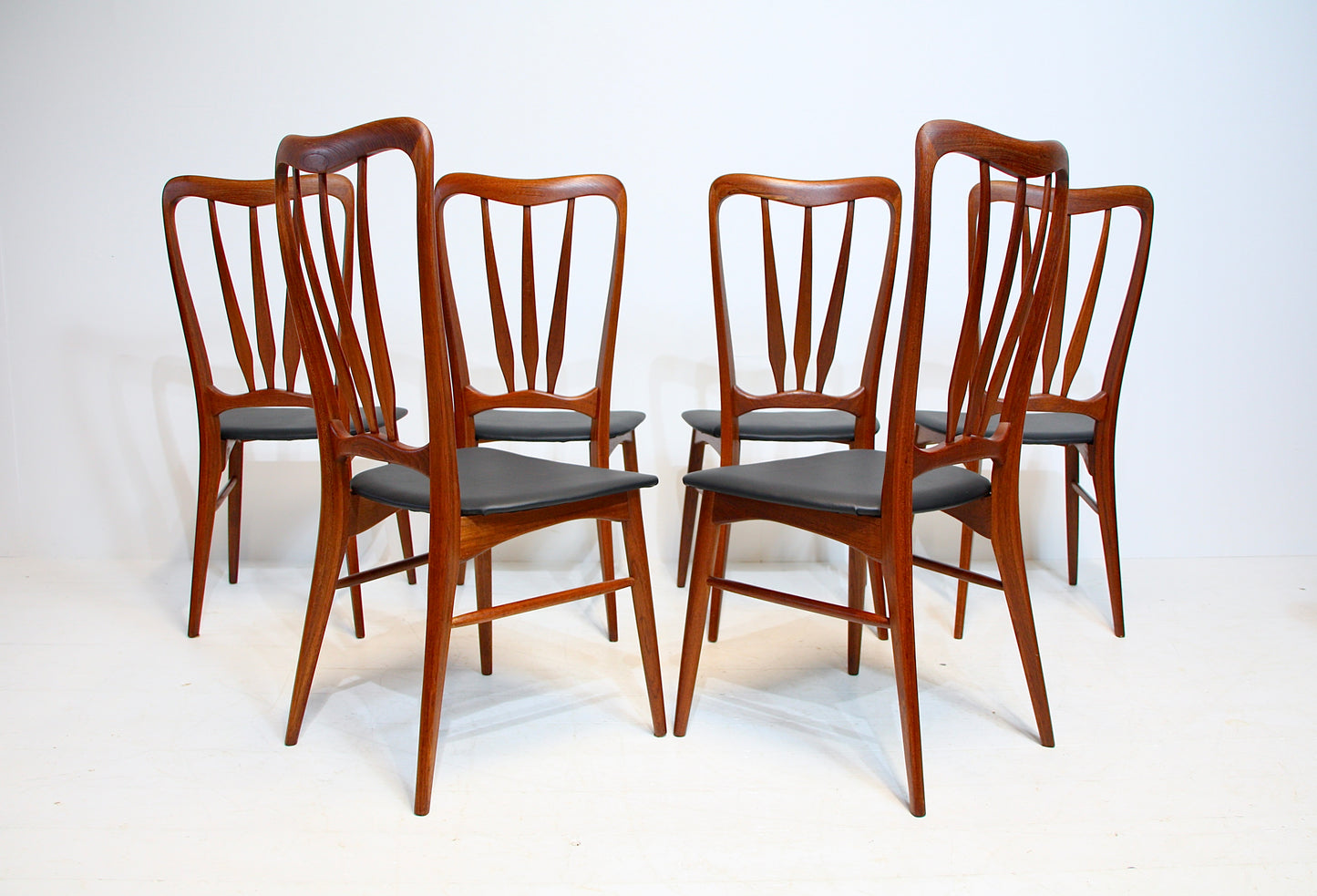 6 Ingrid Teak Dining Chairs by Niels Koefoed - Denmark c.1960