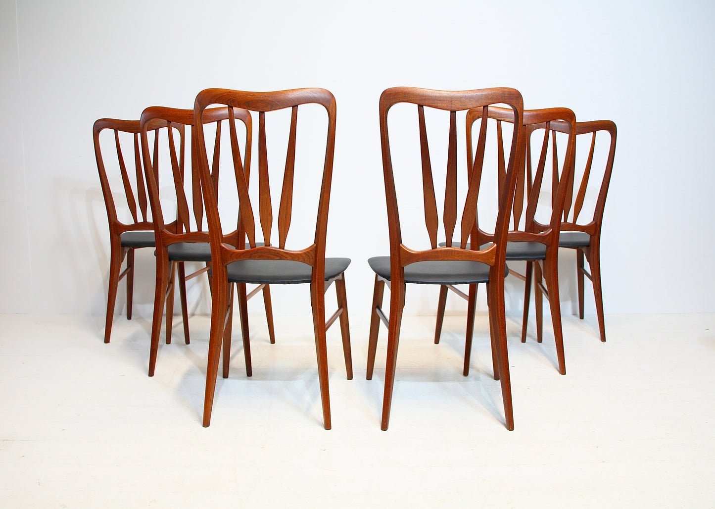 6 Ingrid Teak Dining Chairs by Niels Koefoed - Denmark c.1960