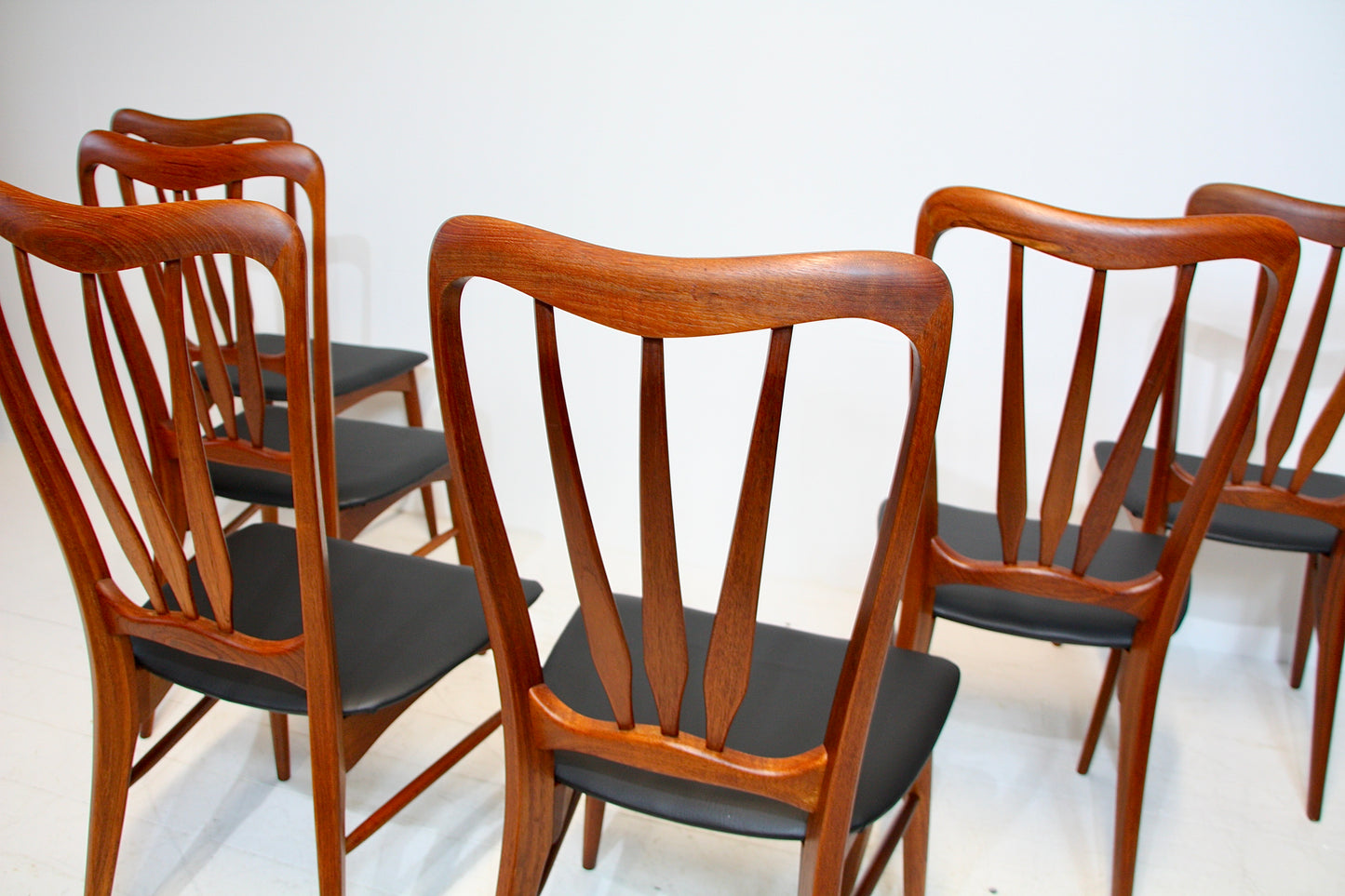 6 Ingrid Teak Dining Chairs by Niels Koefoed - Denmark c.1960