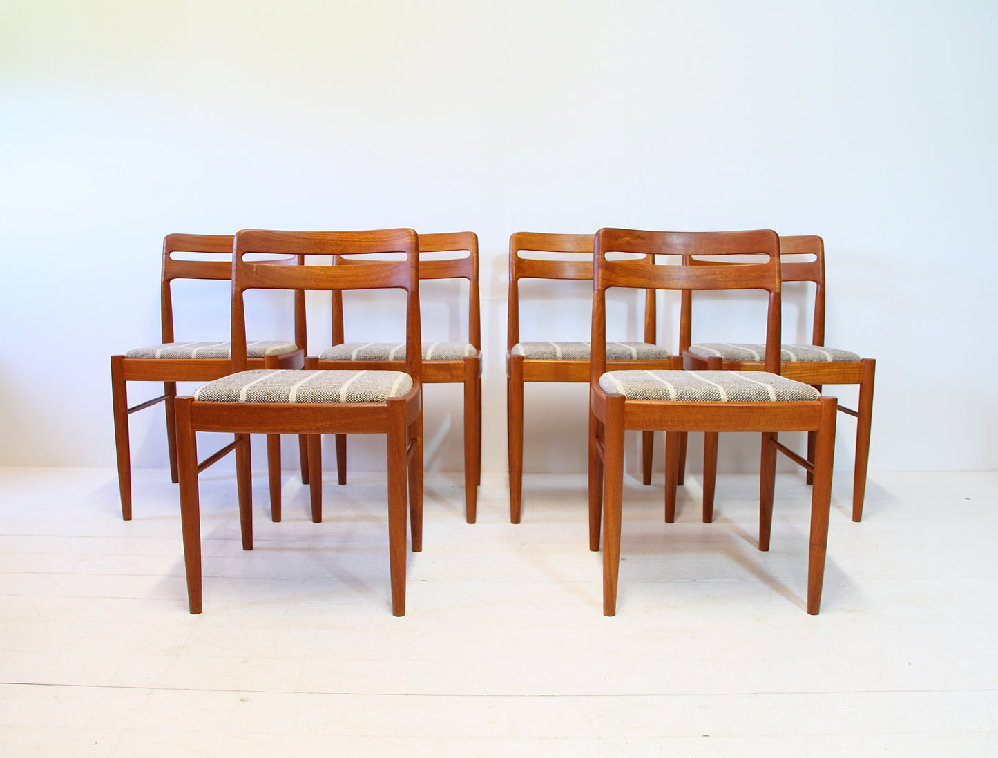 SOLD - 6 Danish Mid Century Dining Chairs by HW Klein for Bramin - c.1960