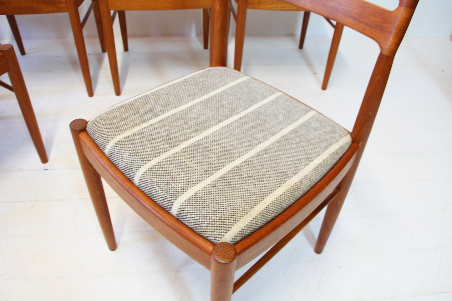 SOLD - 6 Danish Mid Century Dining Chairs by HW Klein for Bramin - c.1960