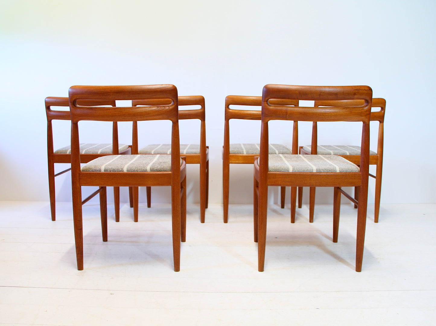 SOLD - 6 Danish Mid Century Dining Chairs by HW Klein for Bramin - c.1960