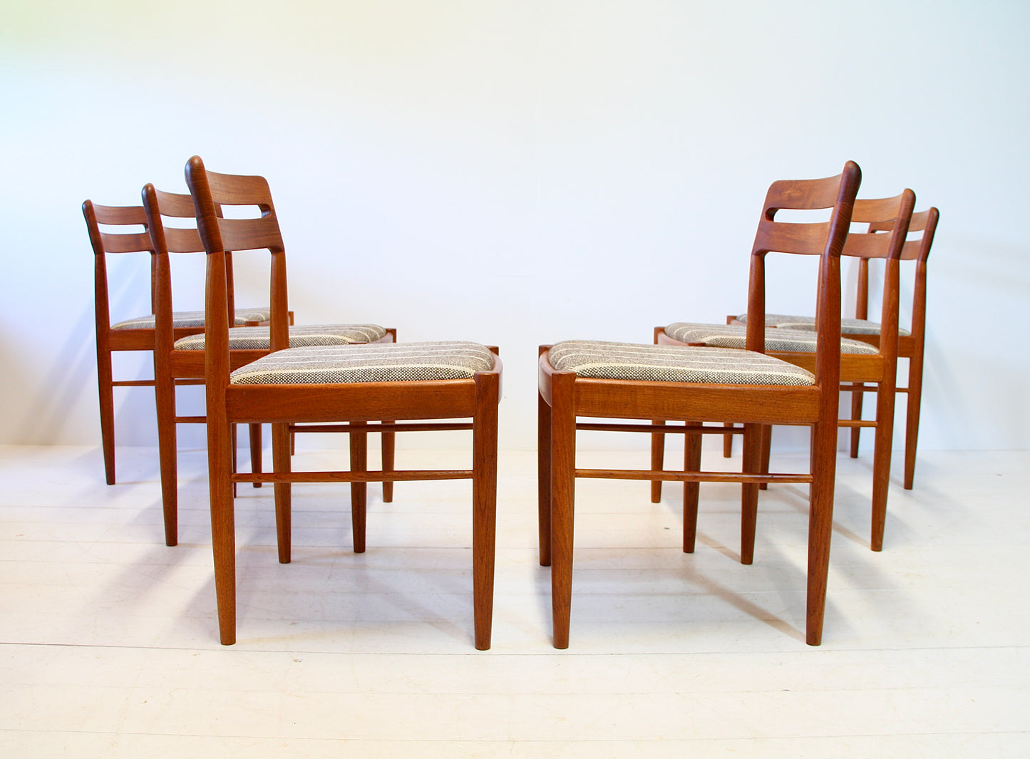 SOLD - 6 Danish Mid Century Dining Chairs by HW Klein for Bramin - c.1960