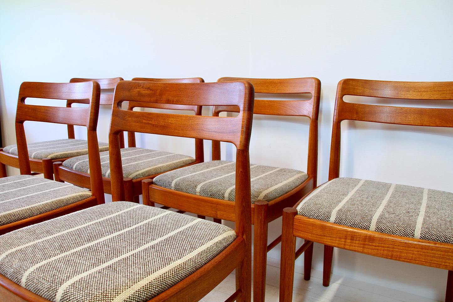 SOLD - 6 Danish Mid Century Dining Chairs by HW Klein for Bramin - c.1960