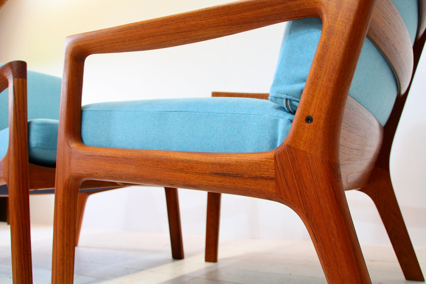 Ole Wanscher Senator Armchairs for France & Son FD166 - Blue