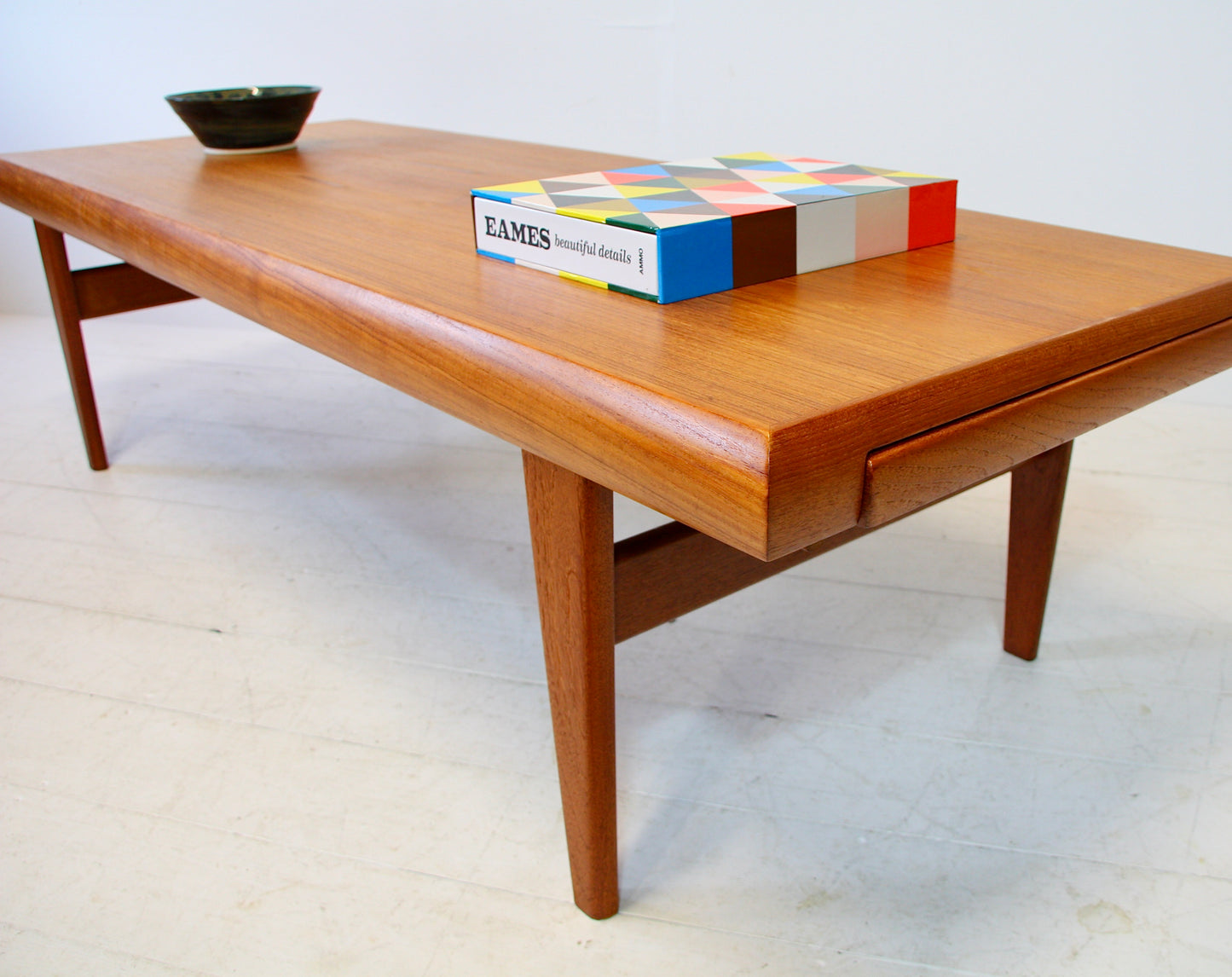 Reserved - XL Johannes Andersen Teak Coffee Table for Trioh - Denmark c.1960