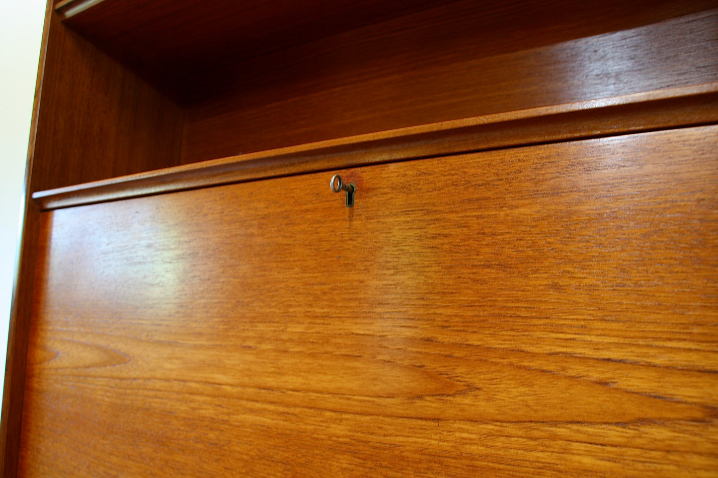 SOLD - Mid Century Teak Bureau / Bookcase by Vanson c.1960