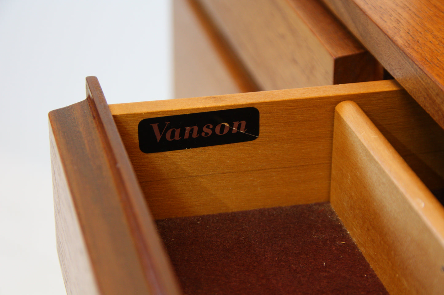 SOLD - Mid Century Teak Bureau / Bookcase by Vanson c.1960