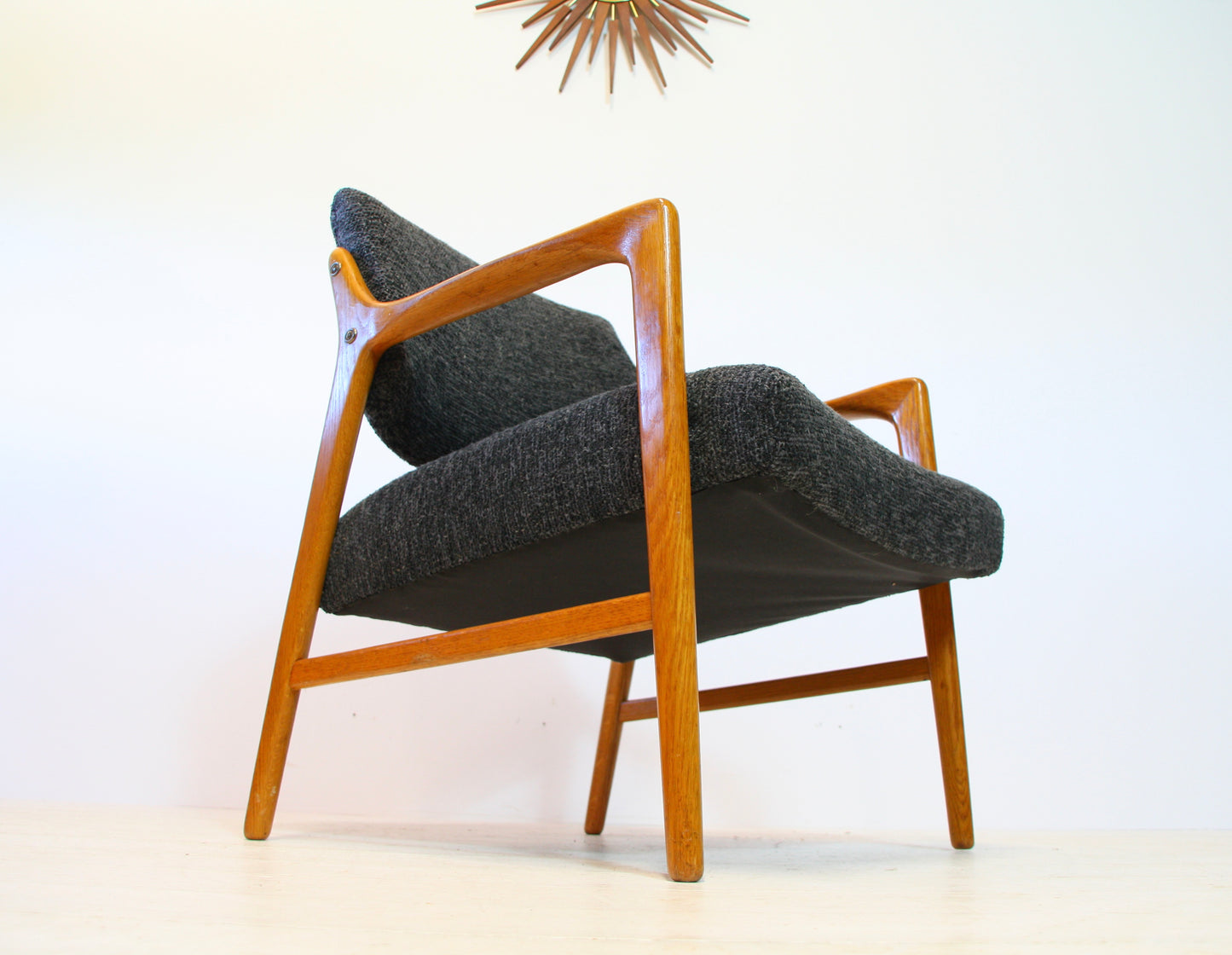 SOLD - Swedish Solid Oak Armchair by Bröderna Andersson - c.1960