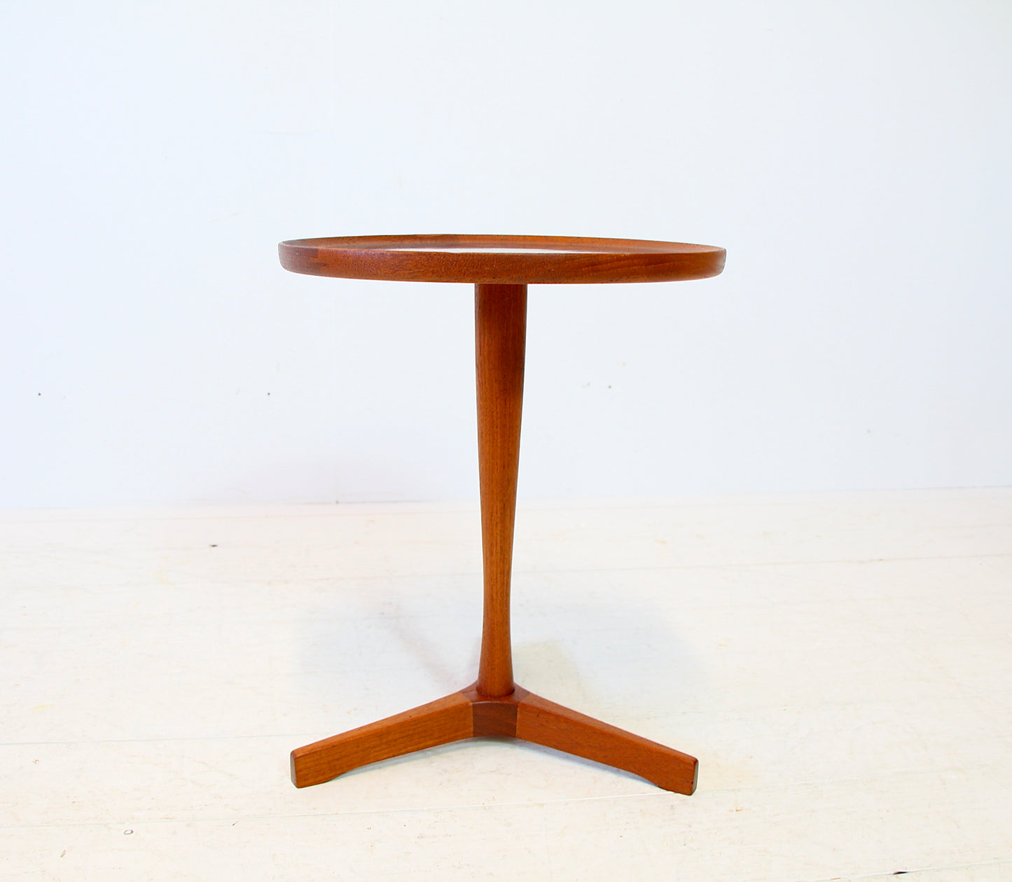 Hans C. Andersen Teak & Melamine Pedestal Side Table by Artex c.1960