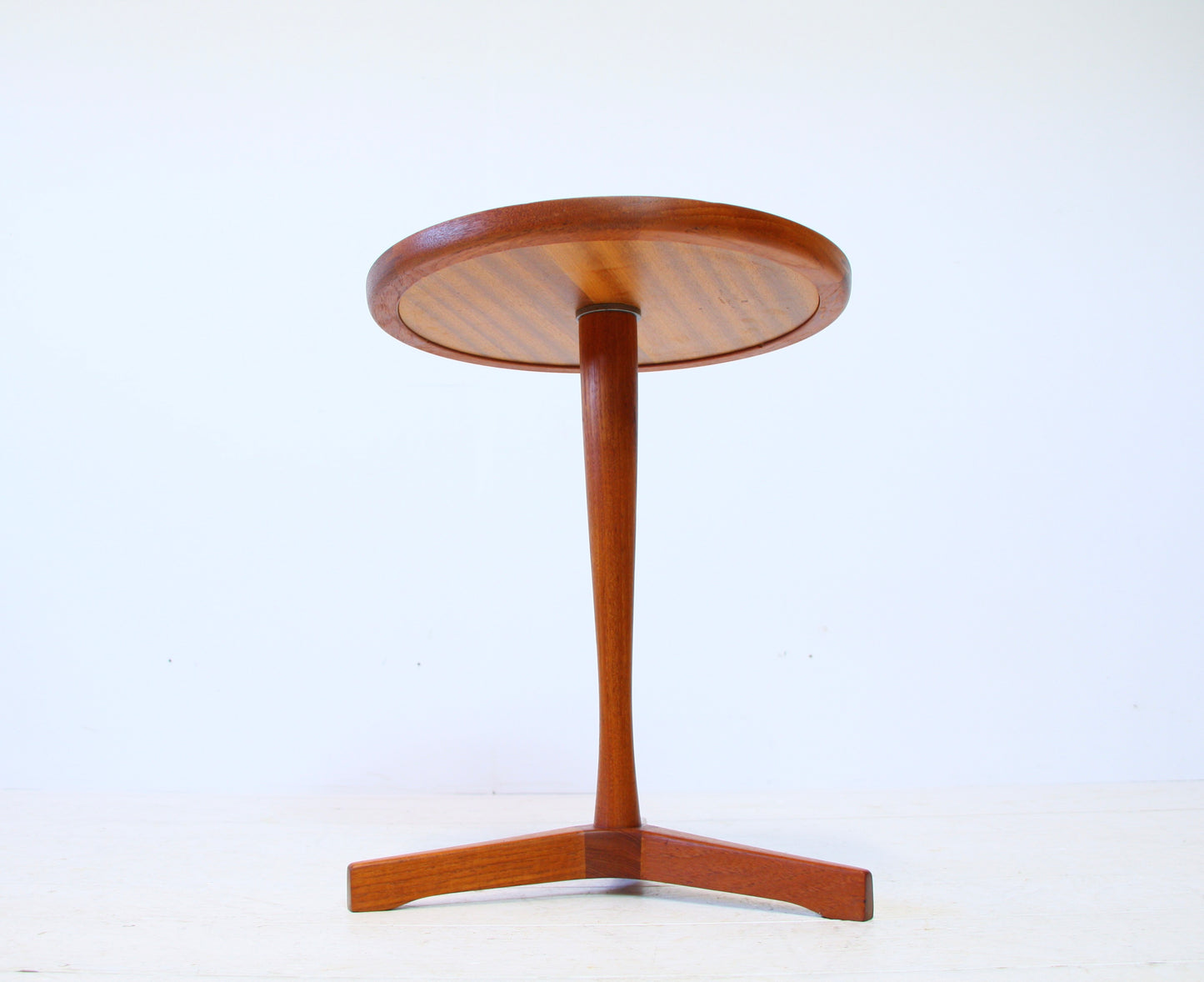 Hans C. Andersen Teak & Melamine Pedestal Side Table by Artex c.1960