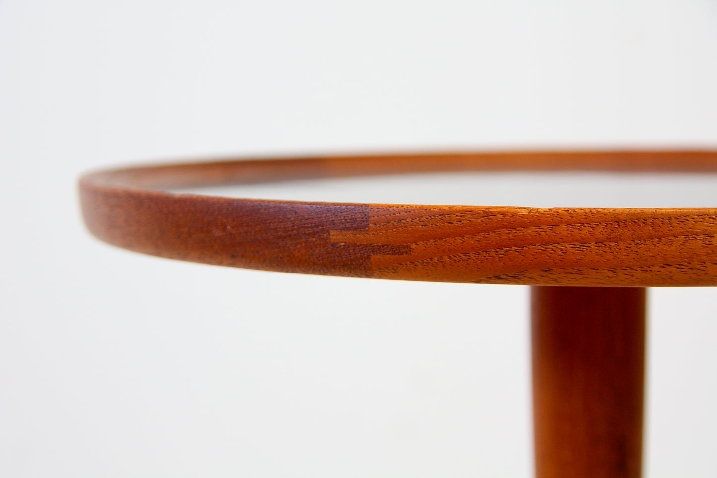 Hans C. Andersen Teak & Melamine Pedestal Side Table by Artex c.1960
