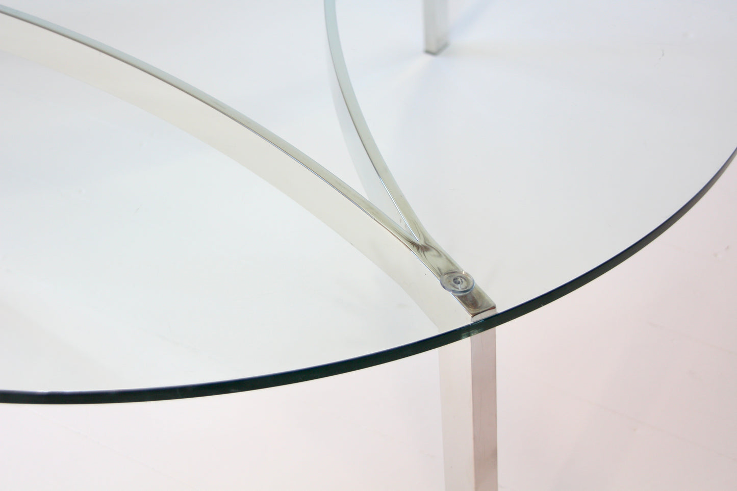 Modernist Swiss Chrome & Glass Coffee Table - c.1970