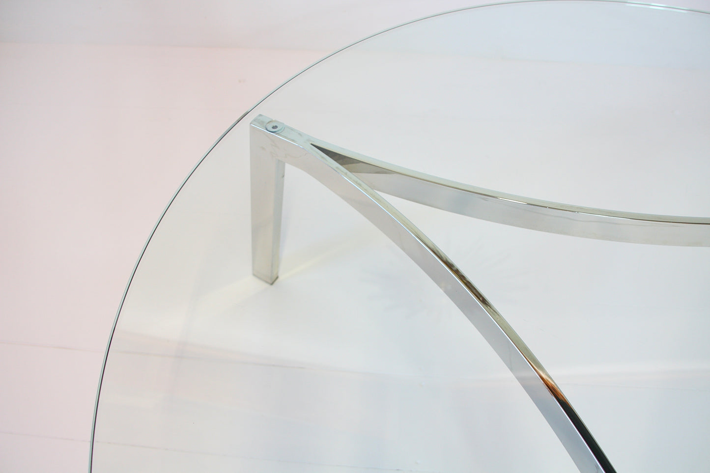 Modernist Swiss Chrome & Glass Coffee Table - c.1970