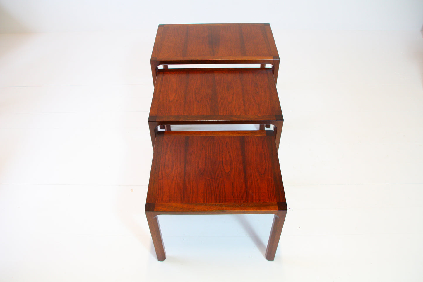 Nest of 3 Rosewood Interlocking Tables by Kai Kristiansen 1965