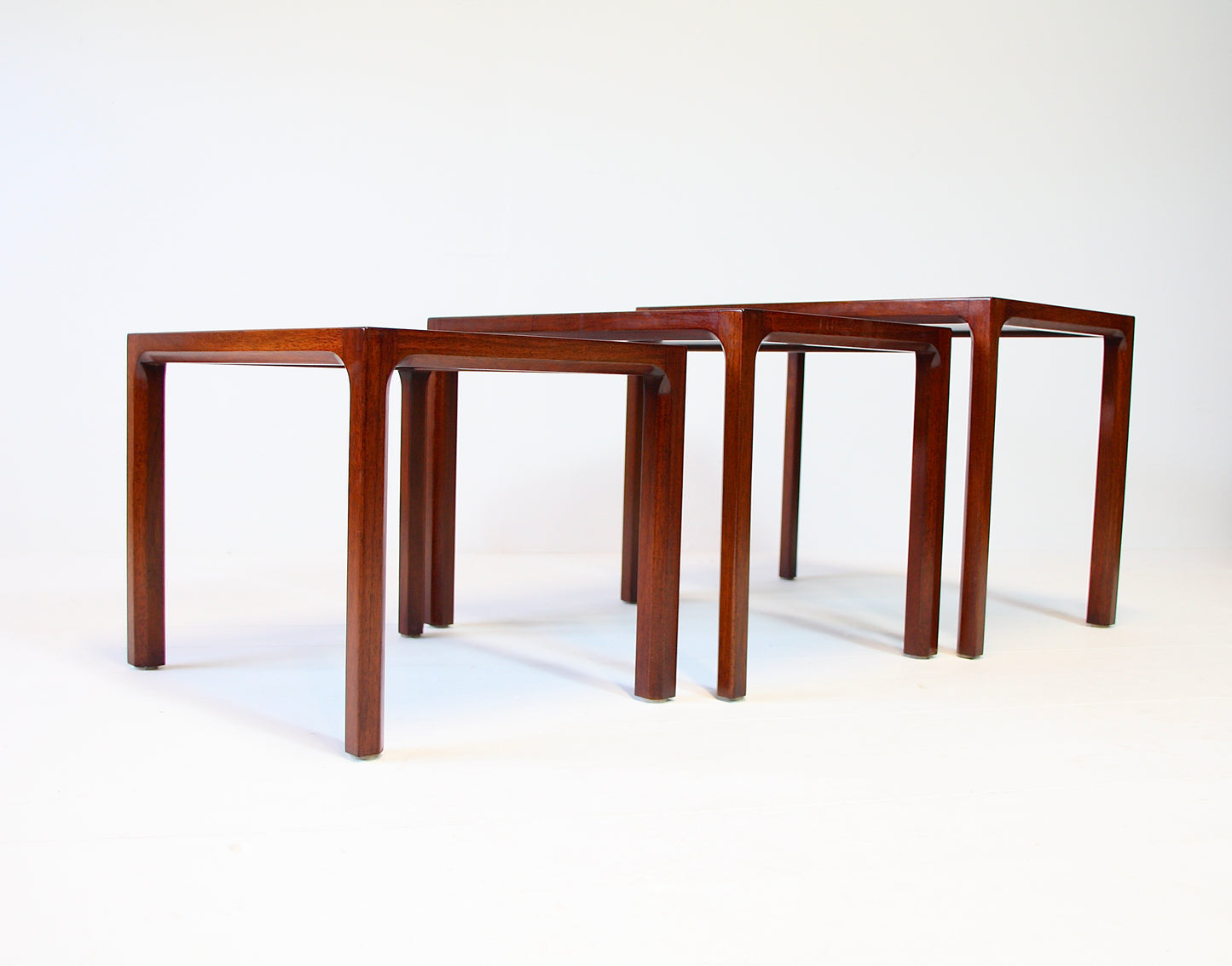 Nest of 3 Rosewood Interlocking Tables by Kai Kristiansen 1965