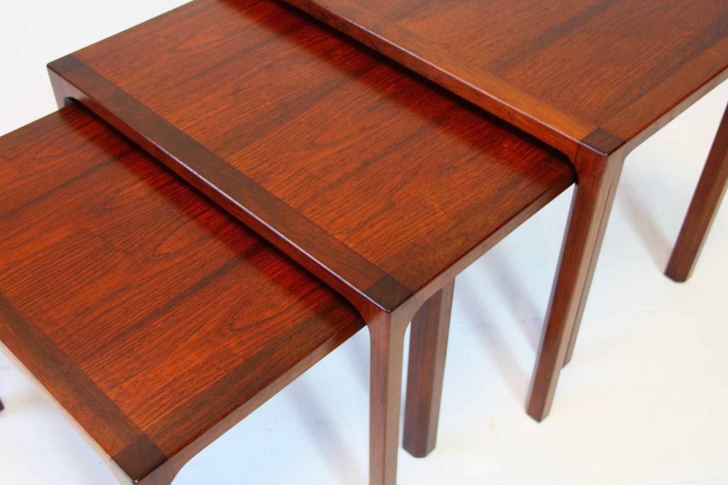 Nest of 3 Rosewood Interlocking Tables by Kai Kristiansen 1965