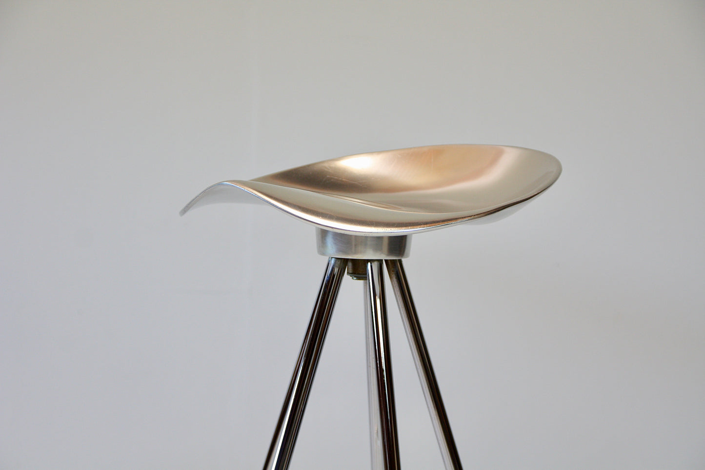 Pair of Aluminium & Chrome Jamaica Stools by Pepe Cortes for Amat - Spain