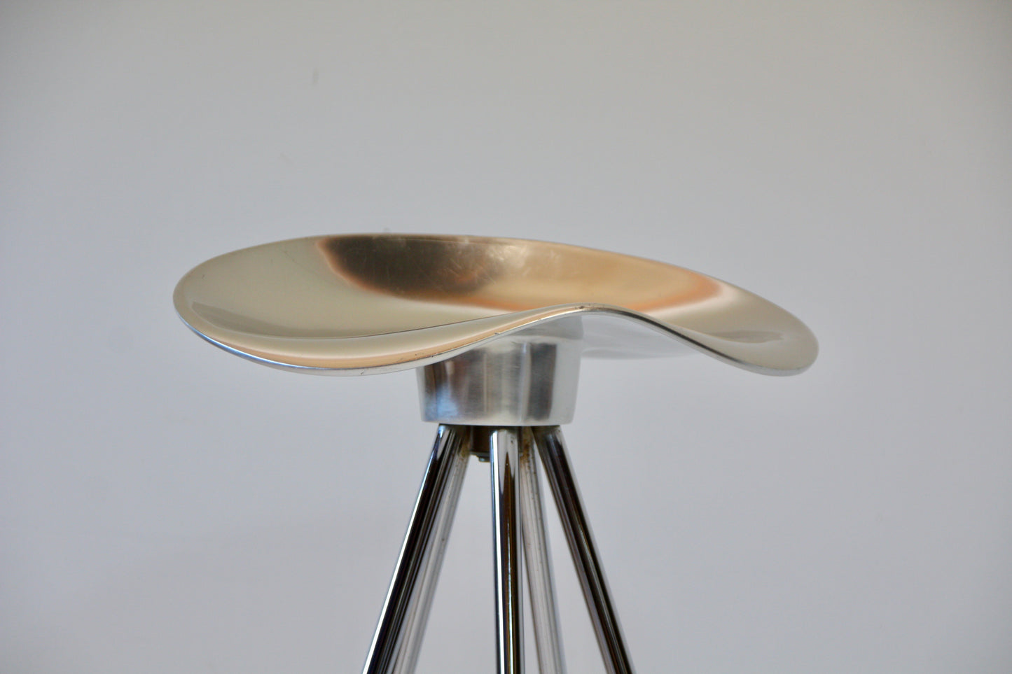 Pair of Aluminium & Chrome Jamaica Stools by Pepe Cortes for Amat - Spain