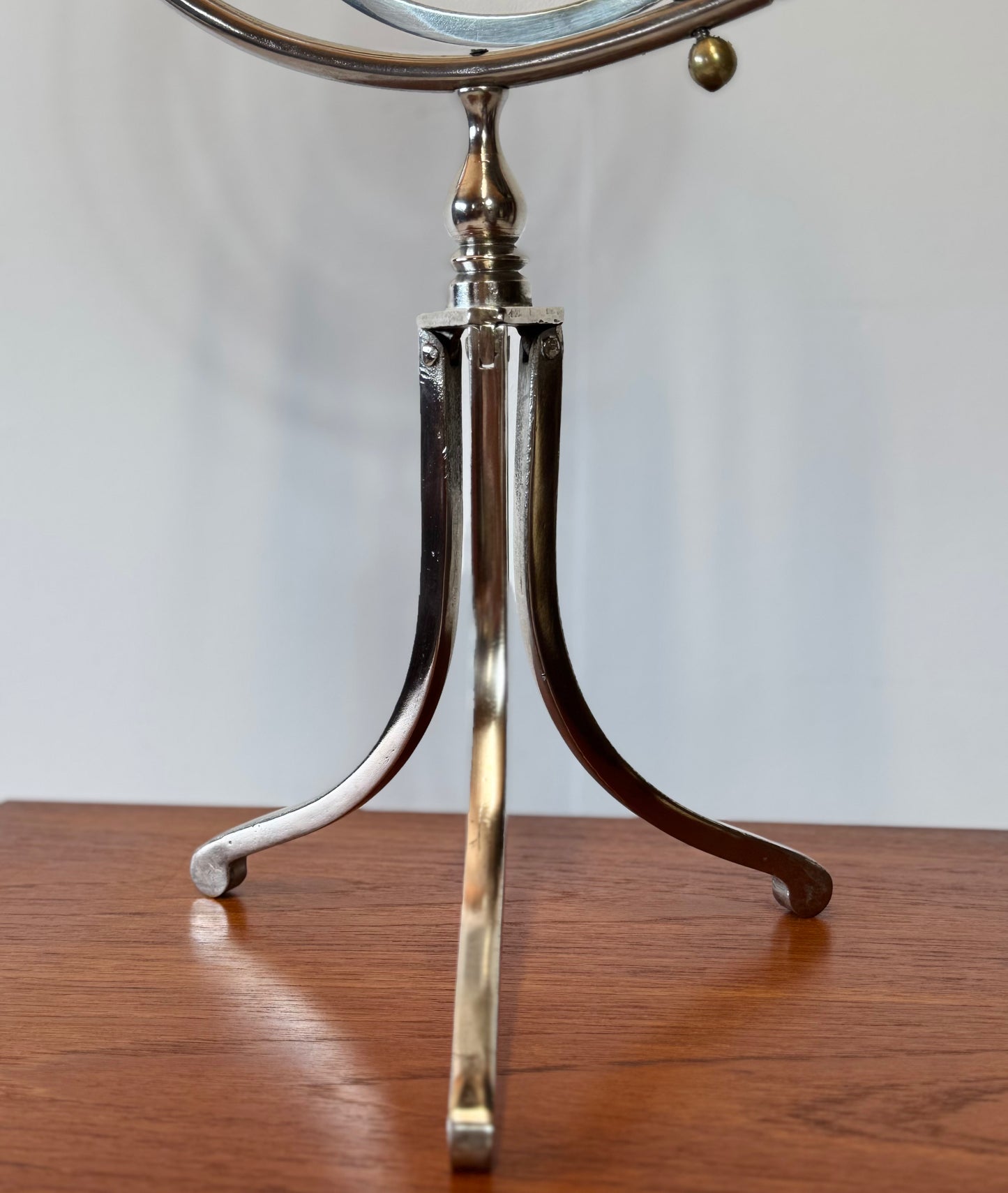 20th Century Chrome & Brass Copernicus Armillary Sphere