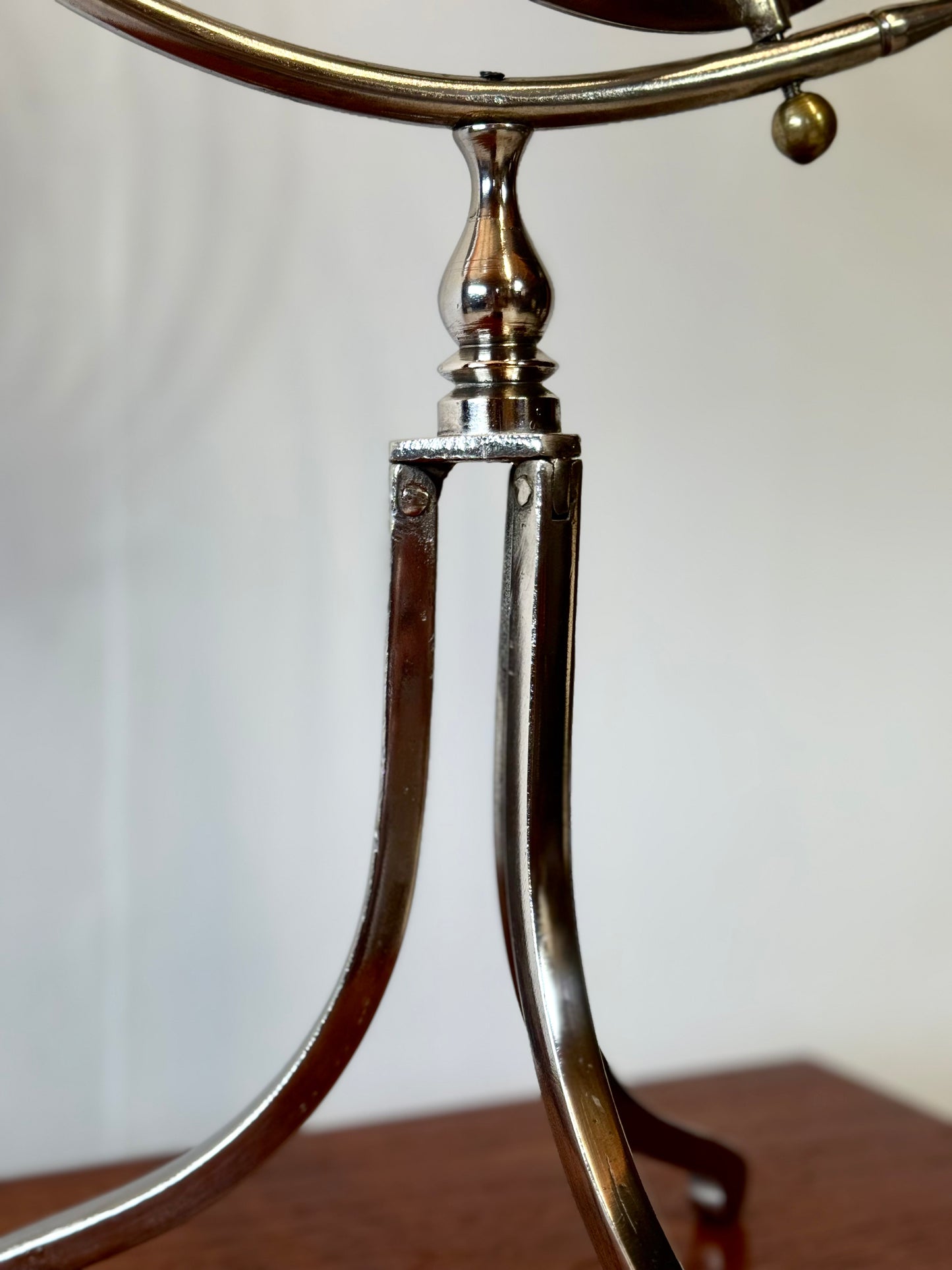20th Century Chrome & Brass Copernicus Armillary Sphere
