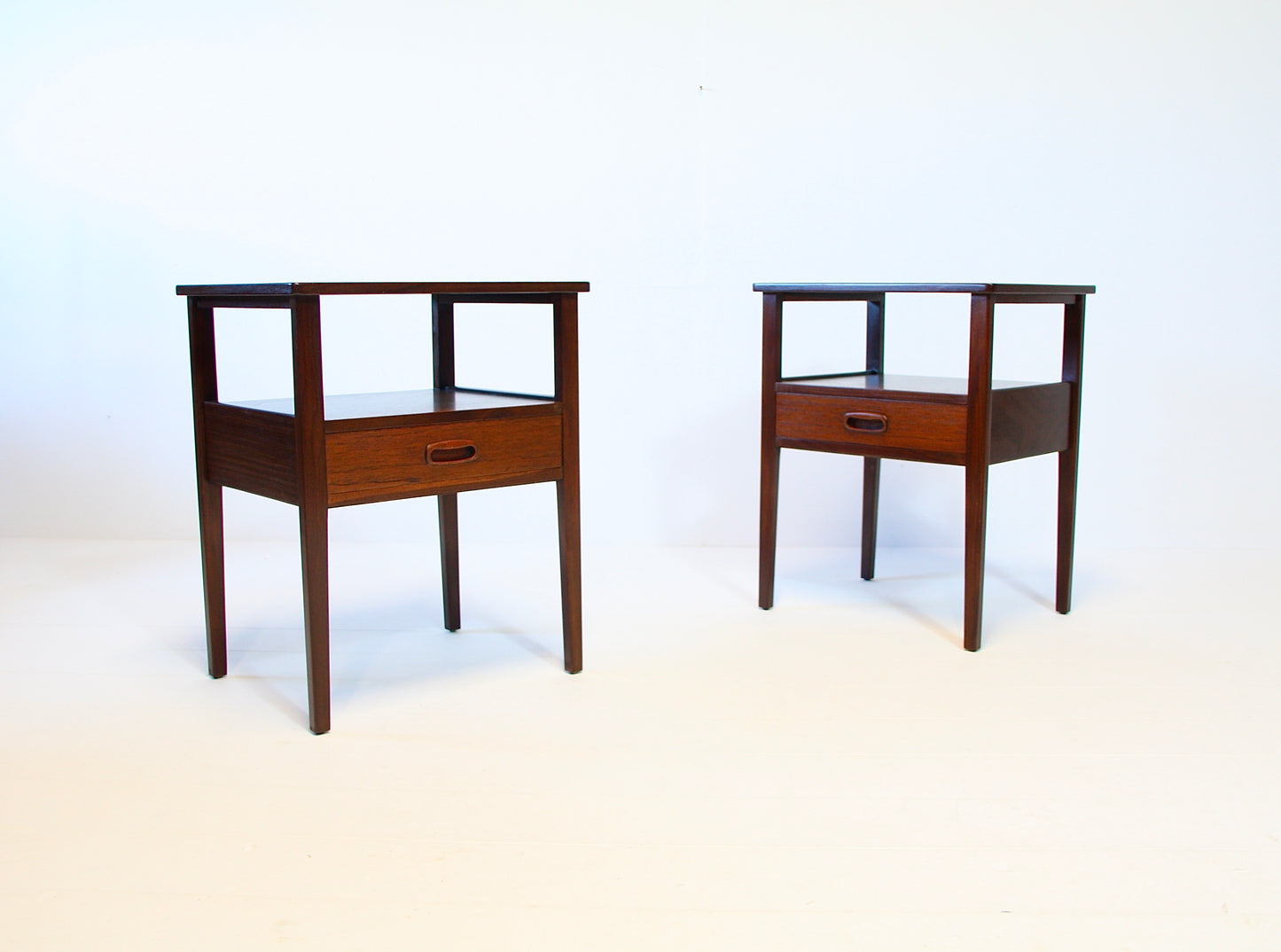 SOLD - Vintage Danish Nightstands / Side Tables - Teak c.1960