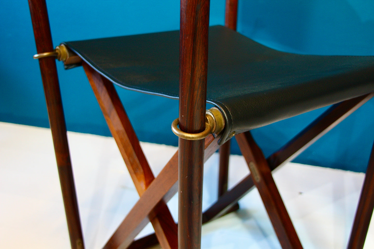 Mogens Koch MK41 Solid Rosewood & Leather Folding Chairs for Interna