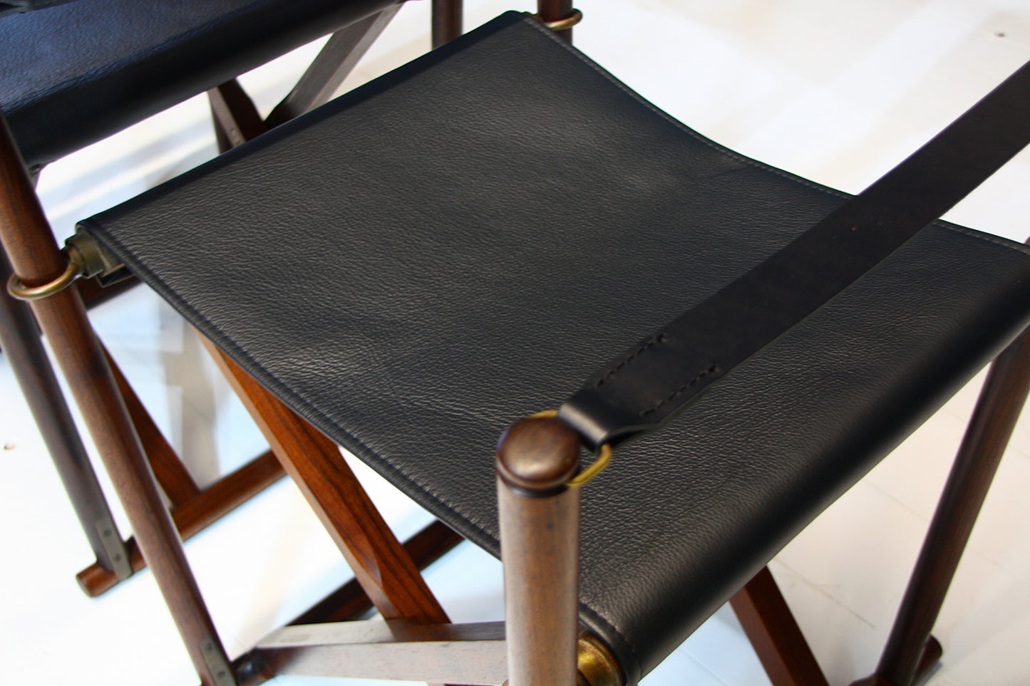 Mogens Koch MK41 Solid Rosewood & Leather Folding Chairs for Interna