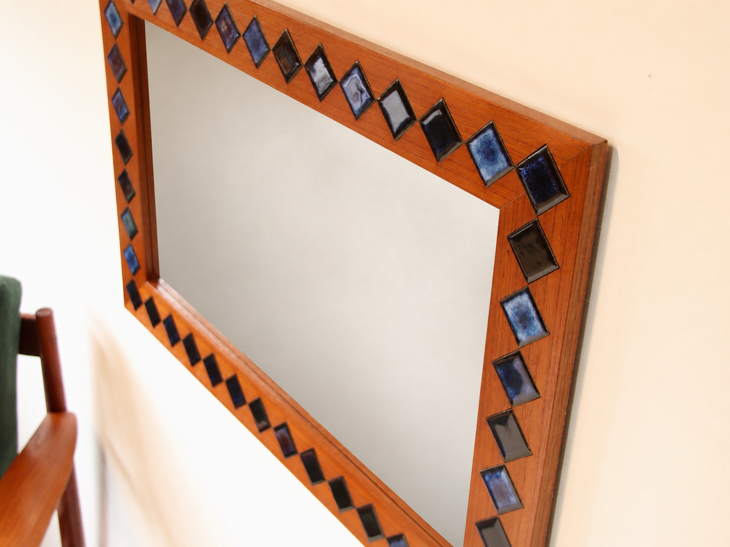 Vintage Danish Mirror by Lars Larsen c.1960