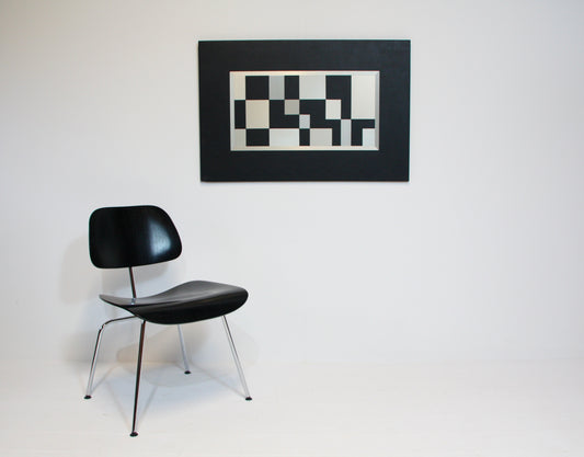 Abstract Aluminium and Vinyl Artwork by B.A Moseley 1977