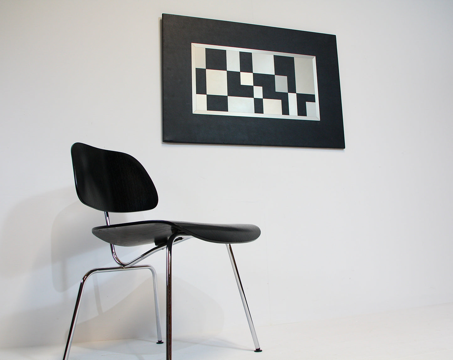 Abstract Aluminium and Vinyl Artwork by B.A Moseley 1977