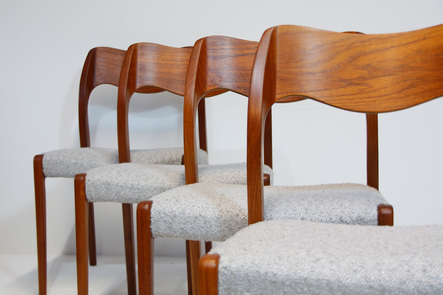 SOLD - Vintage Dining Chairs by Niels Moller - 1951 Model 71 - Teak