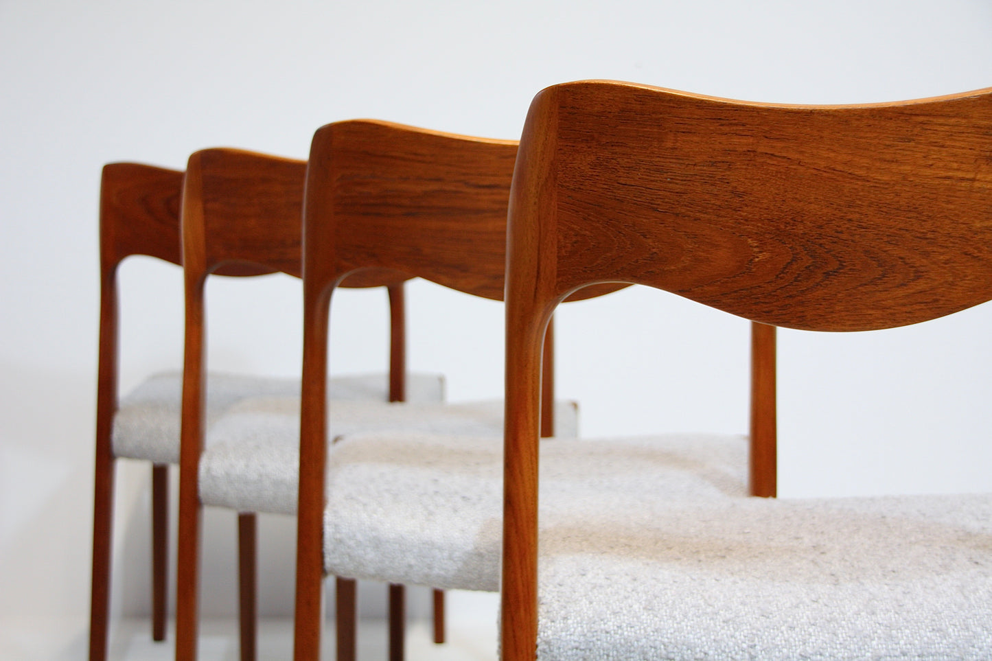 SOLD - Vintage Dining Chairs by Niels Moller - 1951 Model 71 - Teak