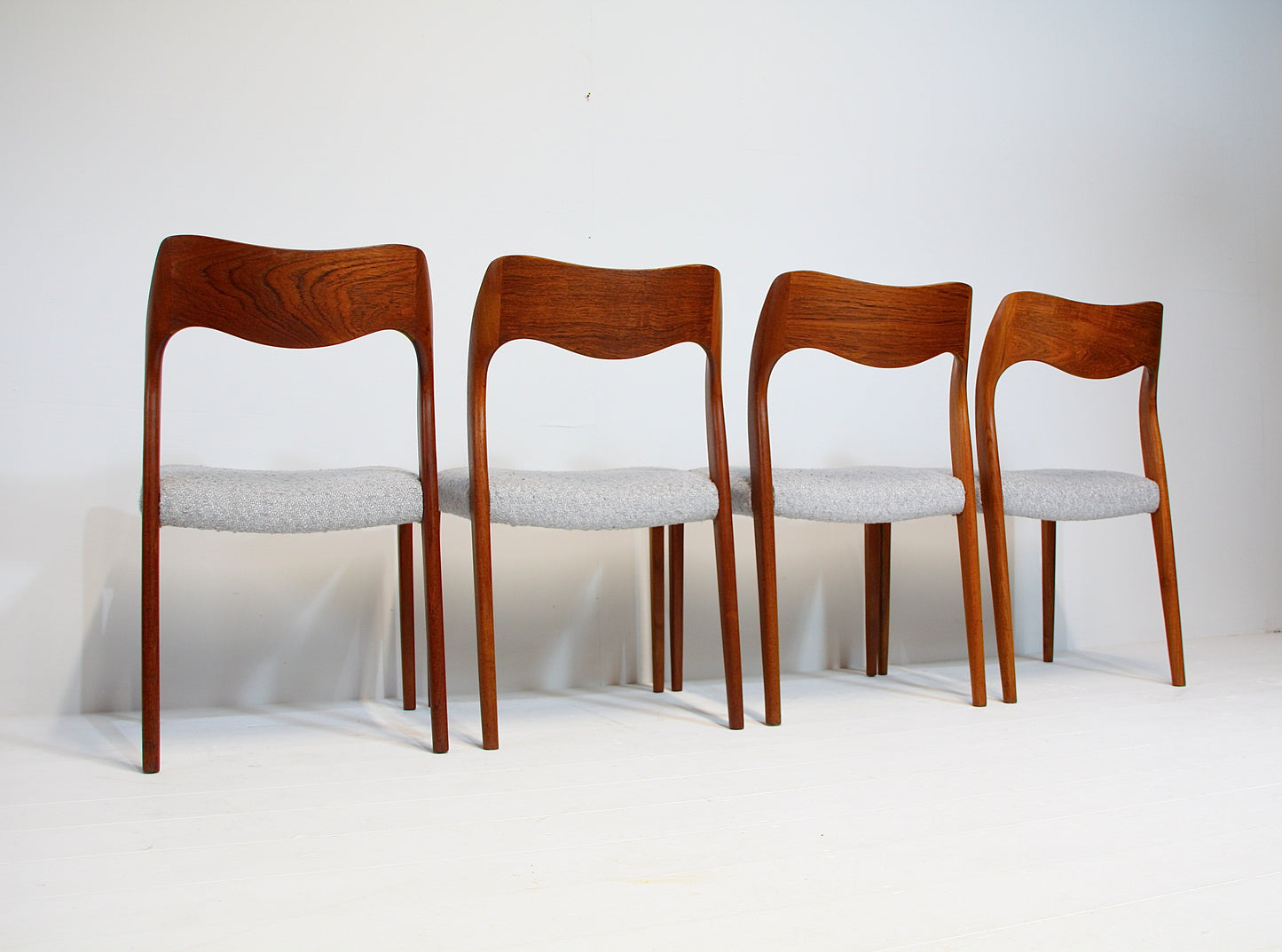 SOLD - Vintage Dining Chairs by Niels Moller - 1951 Model 71 - Teak