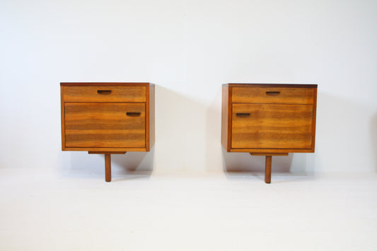 SOLD - Walnut Bedside Tables by Alfred Cox c.1960