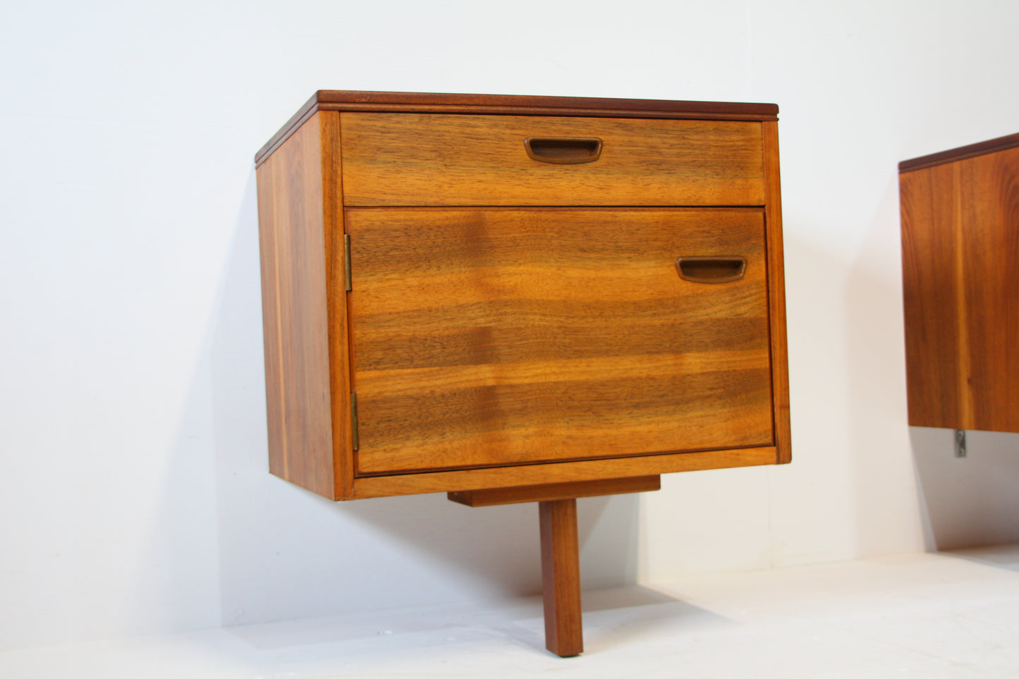 SOLD - Walnut Bedside Tables by Alfred Cox c.1960