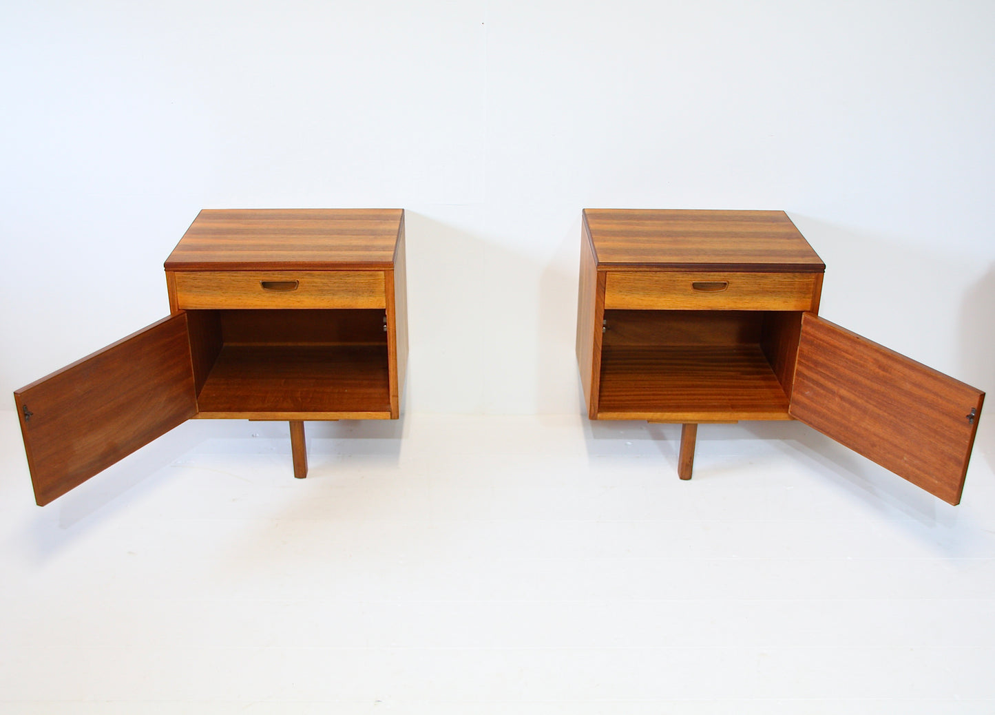 SOLD - Walnut Bedside Tables by Alfred Cox c.1960