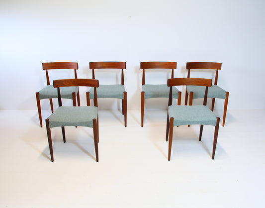 SOLD - Six Danish Dining Chairs by Arne Hovmand Olsen - Mogens Kold c.1960