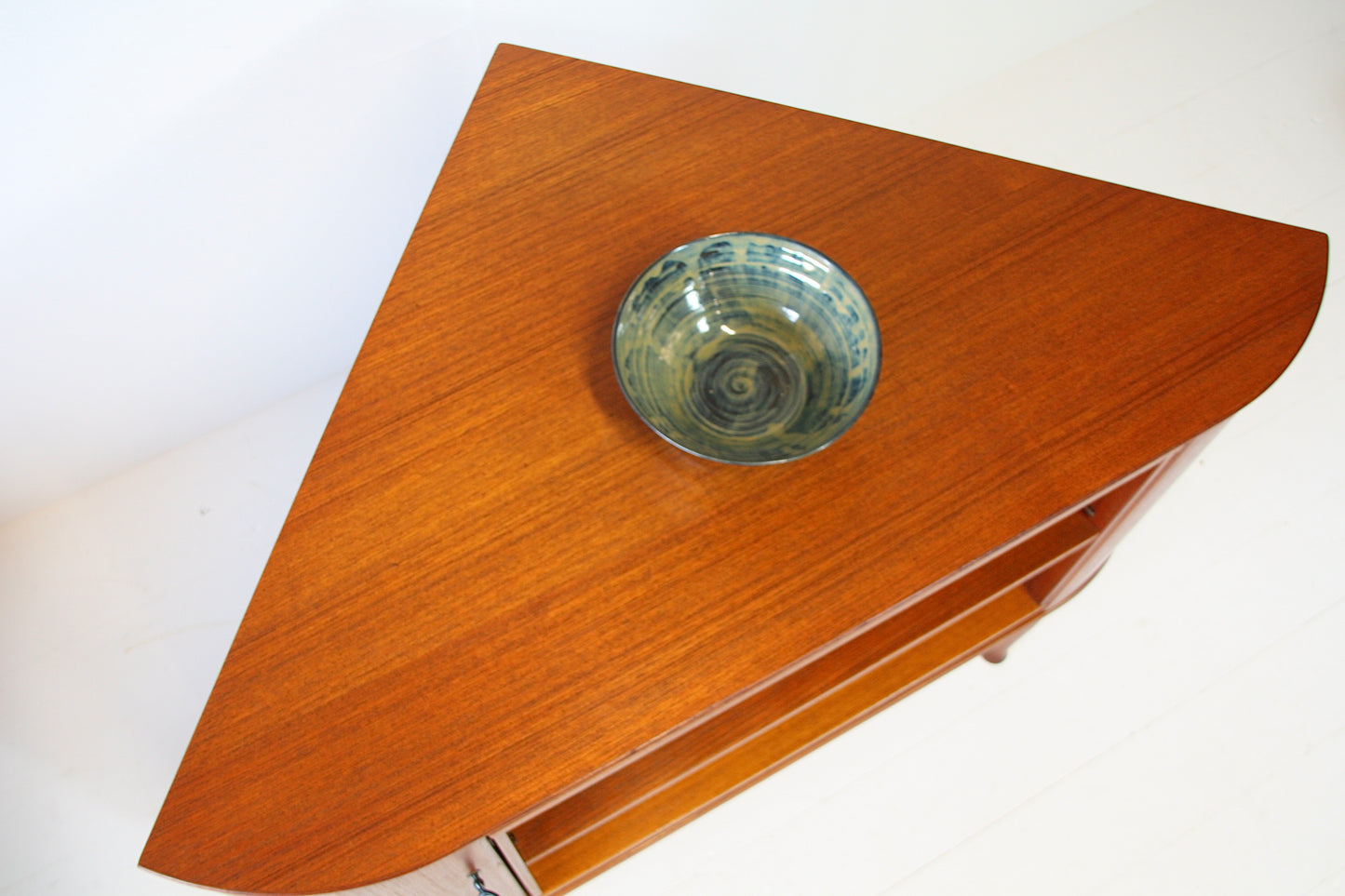 SOLD - Norwegian Revolving Corner Drinks Cabinet - Teak, 1960s