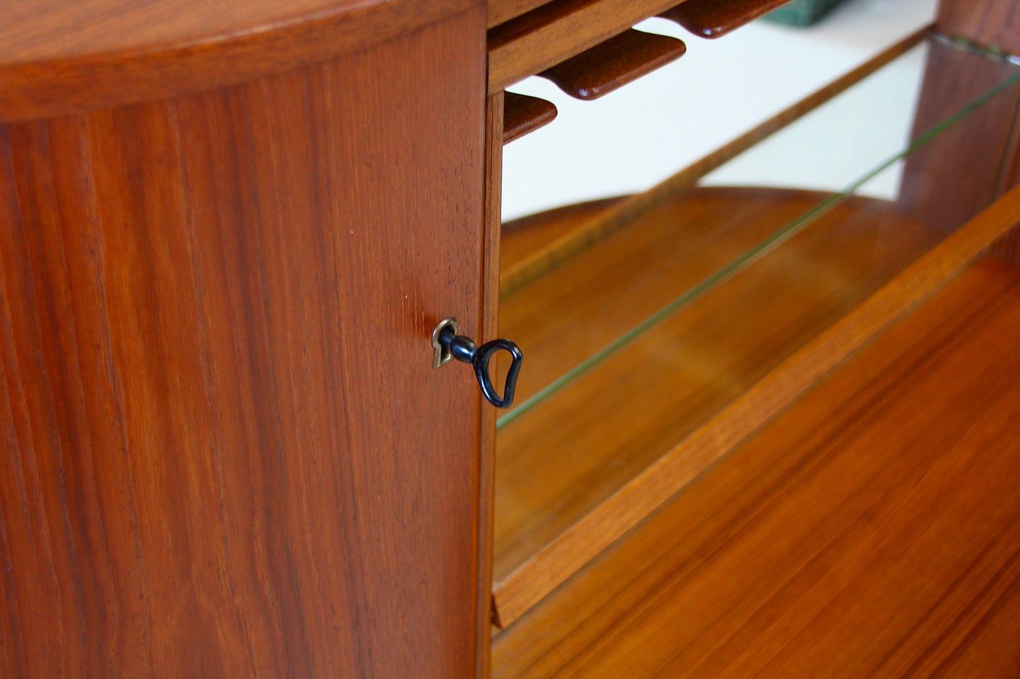 SOLD - Norwegian Revolving Corner Drinks Cabinet - Teak, 1960s
