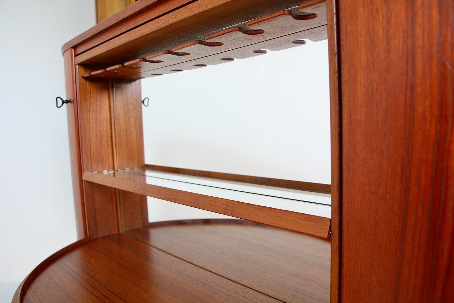 SOLD - Norwegian Revolving Corner Drinks Cabinet - Teak, 1960s