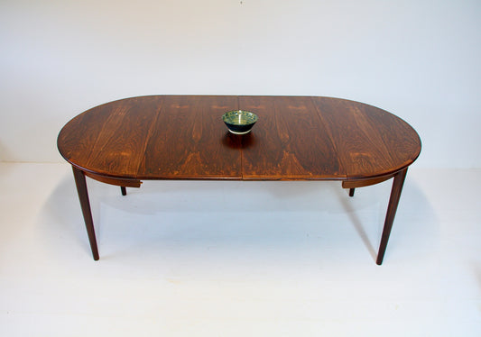 Brazilian Rosewood Danish Extending Dining Table - c.1960