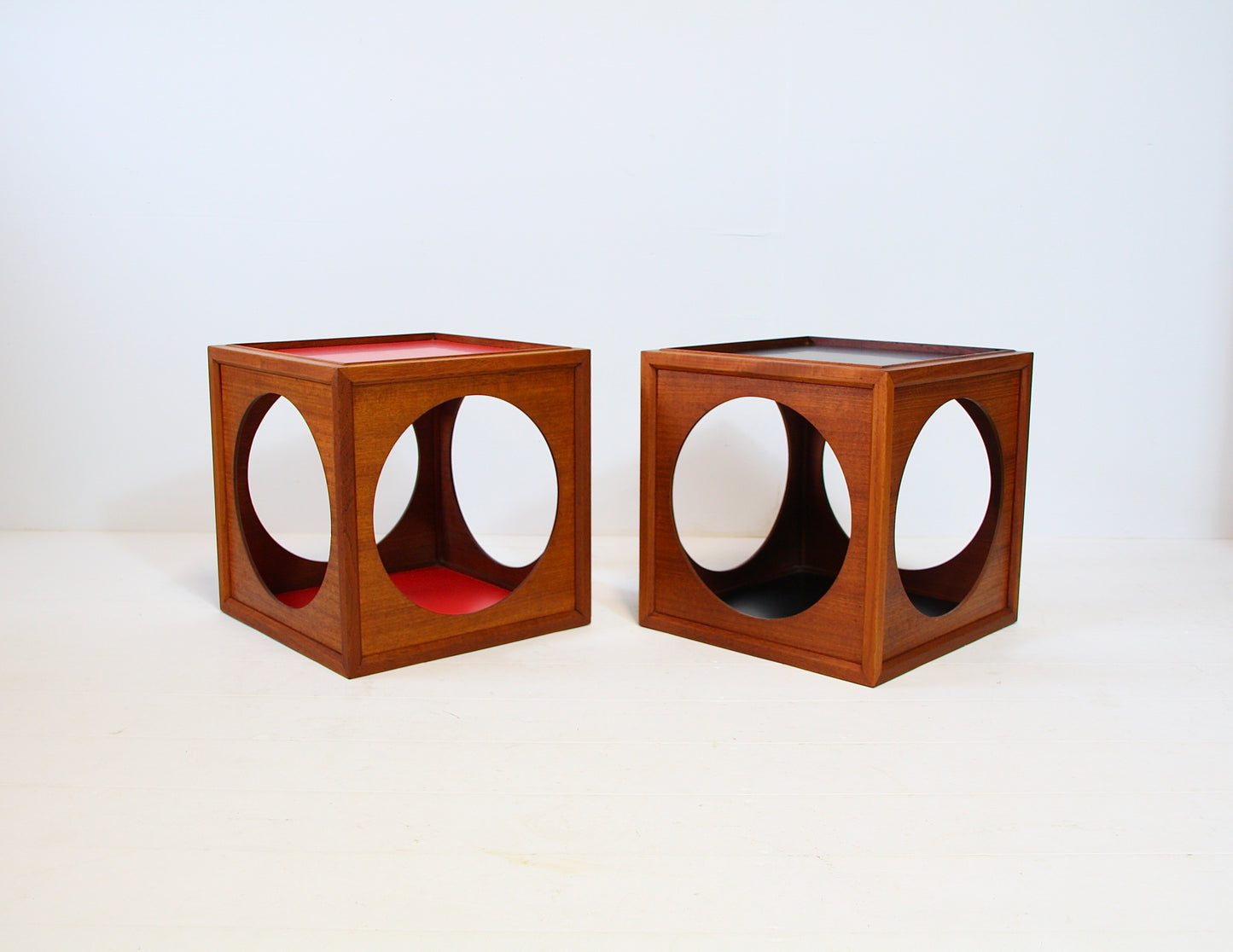 SOLD - Vintage Japanese Hako Tables by Yoshiteru Hara - Teak 1967