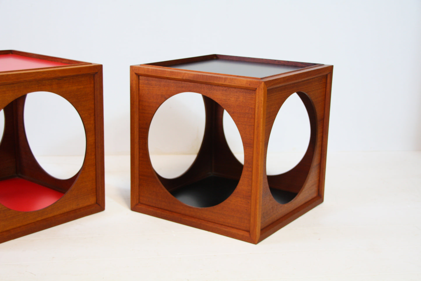 SOLD - Vintage Japanese Hako Tables by Yoshiteru Hara - Teak 1967