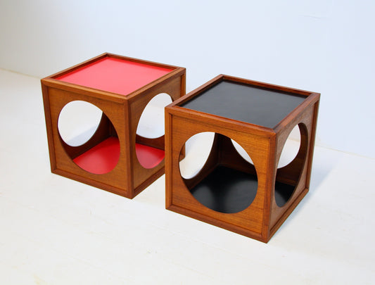 SOLD - Vintage Japanese Hako Tables by Yoshiteru Hara - Teak 1967