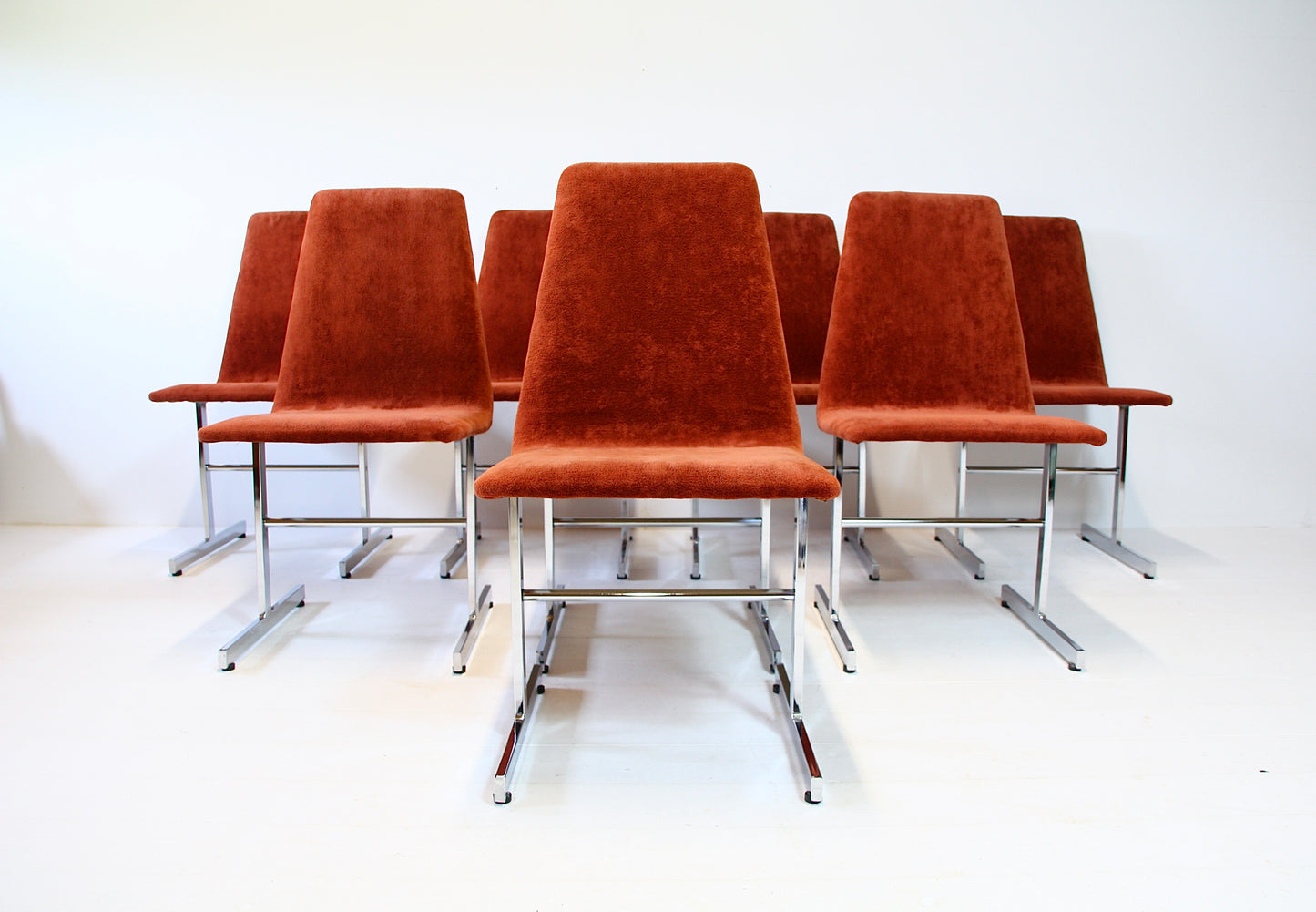SOLD - 8 Vintage Lisse Dining Chairs by Tim Bates for Pieff 1970s