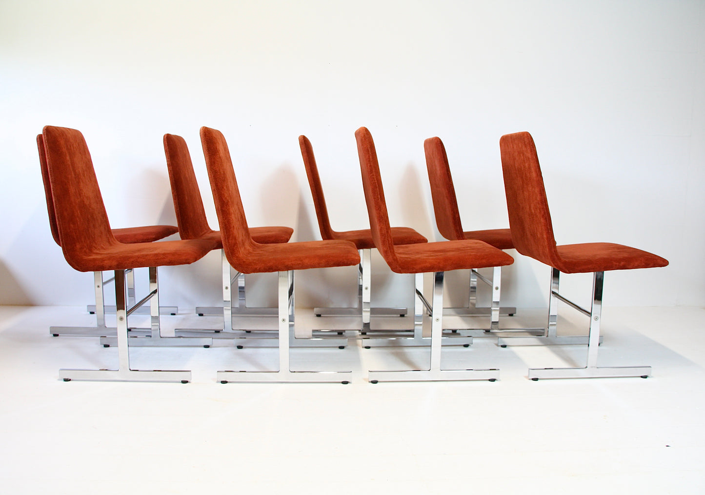 SOLD - 8 Vintage Lisse Dining Chairs by Tim Bates for Pieff 1970s