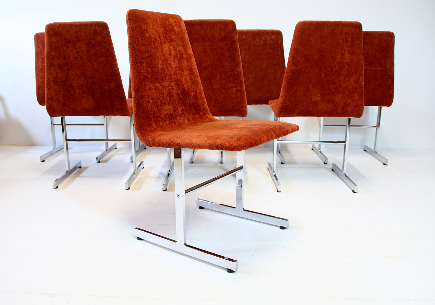 SOLD - 8 Vintage Lisse Dining Chairs by Tim Bates for Pieff 1970s