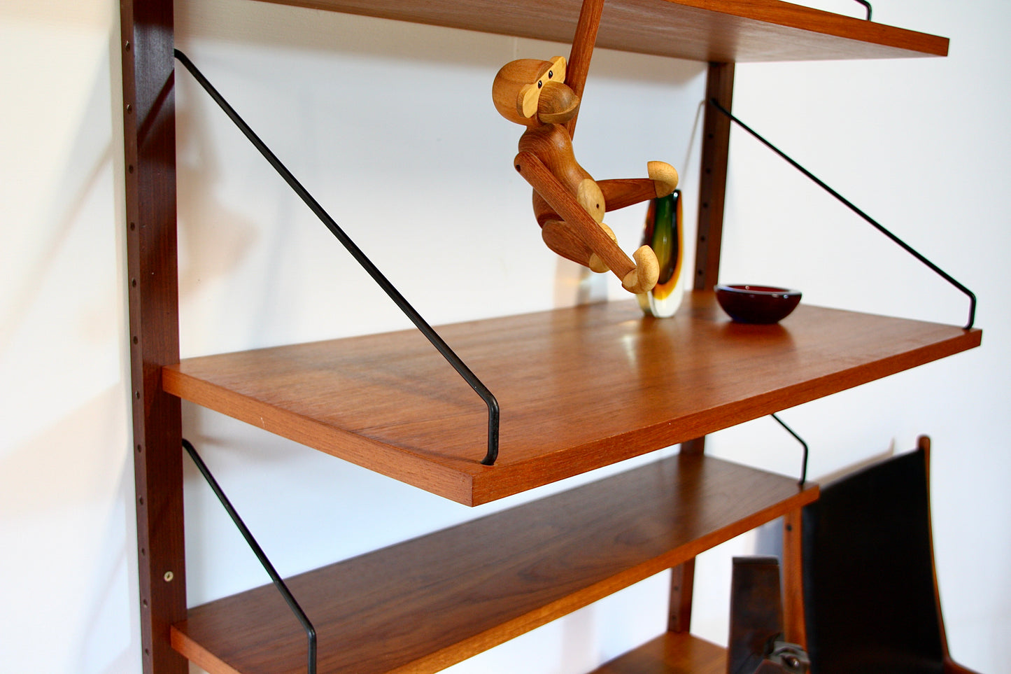 SOLD - Poul Cadovius Wall Shelving System - Vinyl Record Cabinet Teak 1960s